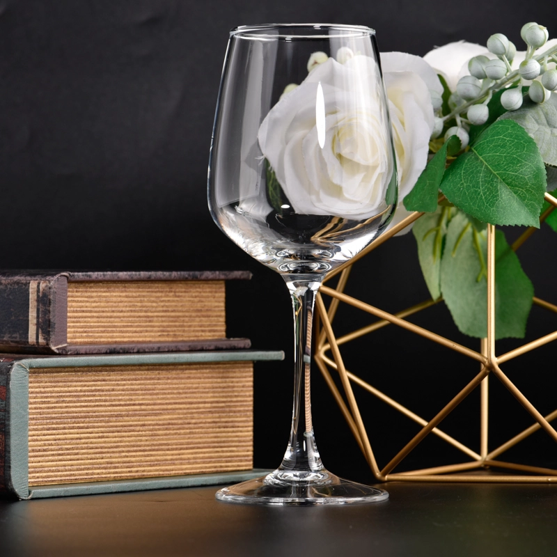 customized 300ml glass wine cup goblet crystal wine glasses sets