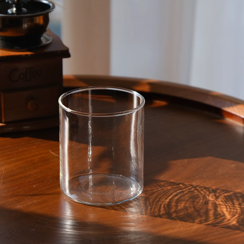 8oz glass candle holder Clear glass candle container supplier