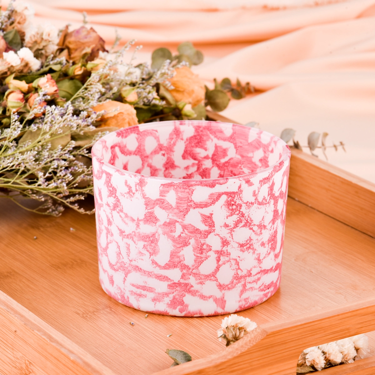 Spring Summer Decoration Glass Candle Vessels Spring Summer Decoration Glass Candle Vessels