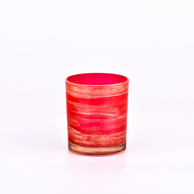 Unique Red 300ml Glass Candle Holders Unique Red 300ml Glass Candle Holders