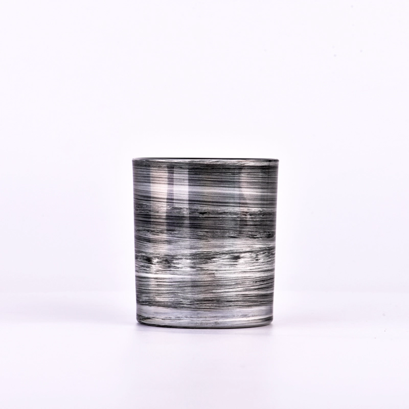 Unique Brush Decorative Glass Candle Jars