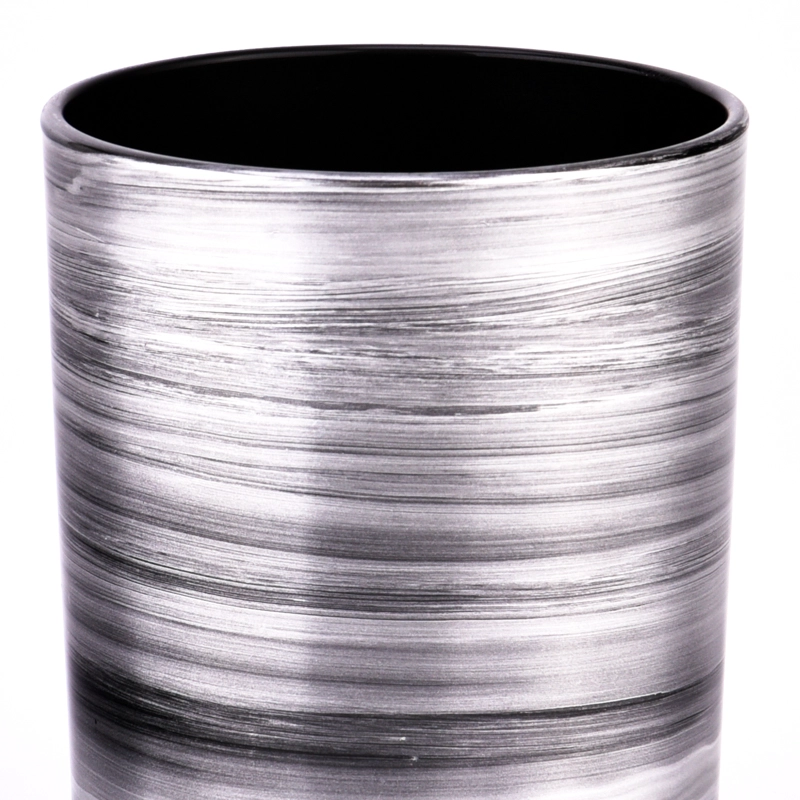 Silver Brush Decorative Glass Candle Vessels