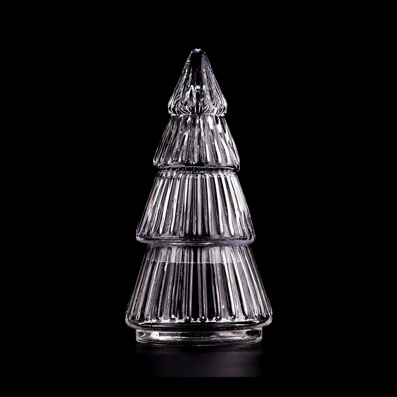 Christmas Decoration Glass Candle Jar with Lids Christmas Decoration Glass Candle Jar with Lids