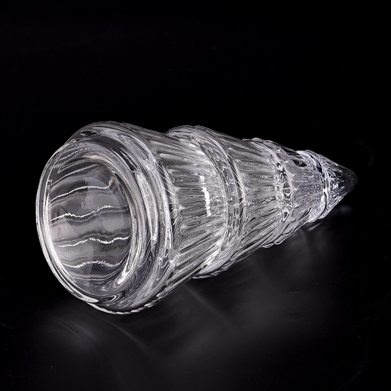 Christmas Decoration Glass Candle Jar with Lids Christmas Decoration Glass Candle Jar with Lids