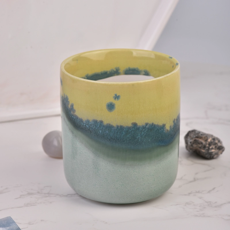 Wholesale round 10oz ceramic candle vessel