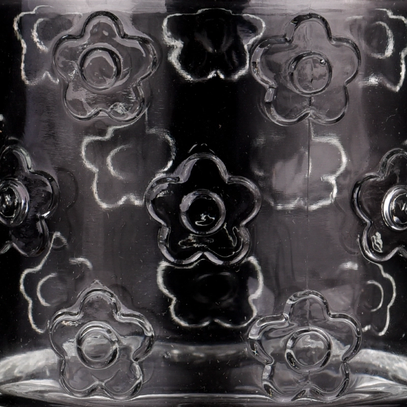 Beautiful Flower Pattern 455ml Glass Candle Vessels Wholesale Beautiful Flower Pattern 455ml Glass Candle Vessels Wholesale