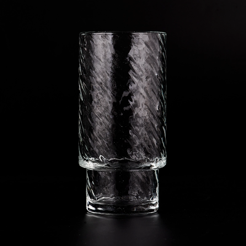 Popular Glass Candle Jar with Step for Home Deco Popular Glass Candle Jar with Step for Home Deco