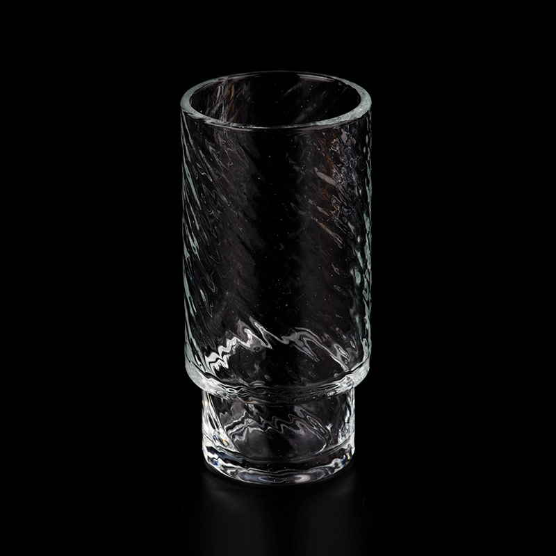 Popular Glass Candle Jar with Step for Home Deco Popular Glass Candle Jar with Step for Home Deco
