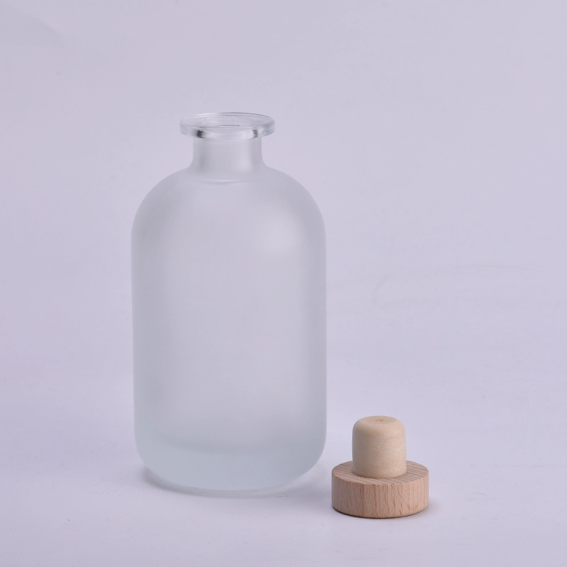 frosted reed diffuser bottle with wooden stopper wholesale