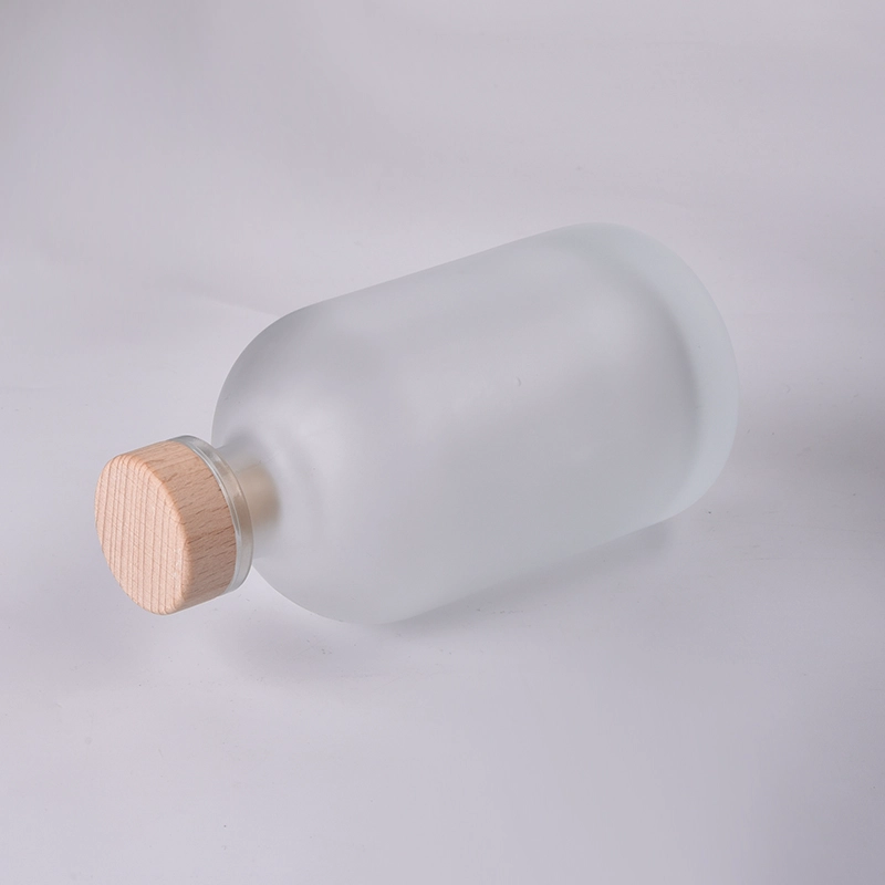 frosted reed diffuser bottle with wooden stopper wholesale