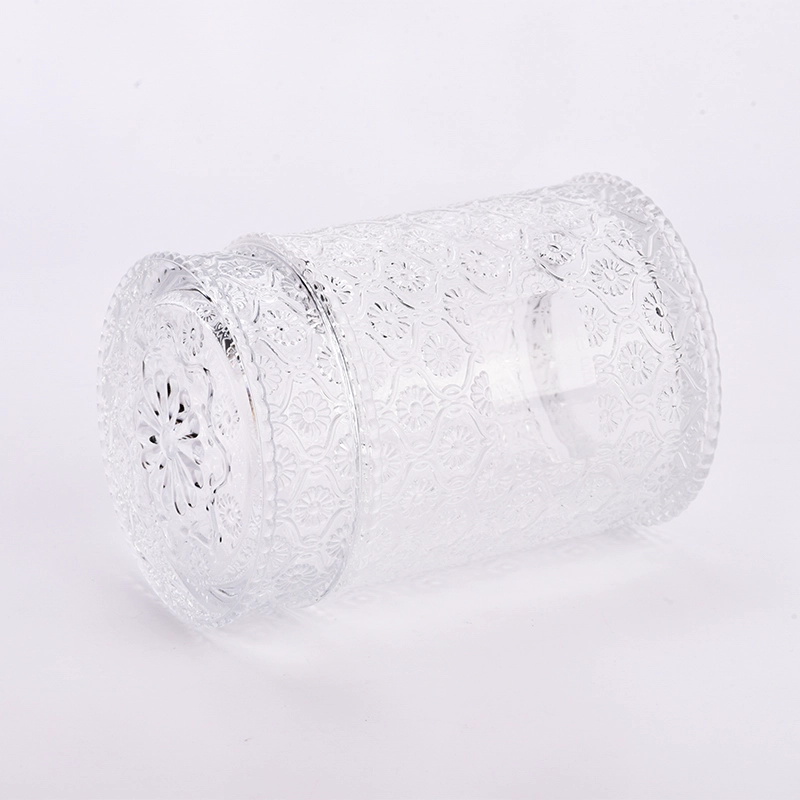 20oz Jumbo Glass Candle Jar with Lids Embossed Glass Candle Vessels with Lids 20oz Jumbo Glass Candle Jar with Lids Embossed Glass Candle Vessels with Lids