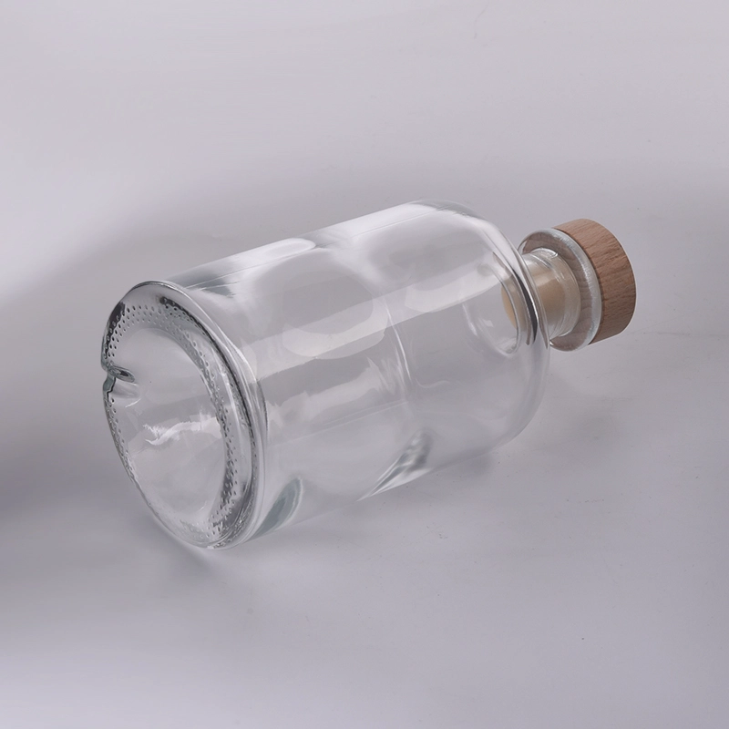 400ml clear glass reed diffuser bottle with mountain design 