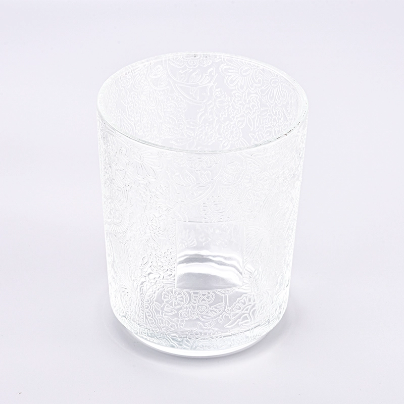 Large Glass Candle Jars Customized Color Candle Glass Embossed Glass Candle Vessels Wholesale Large Glass Candle Jars Customized Color Candle Glass Embossed Glass Candle Vessels Wholesale
