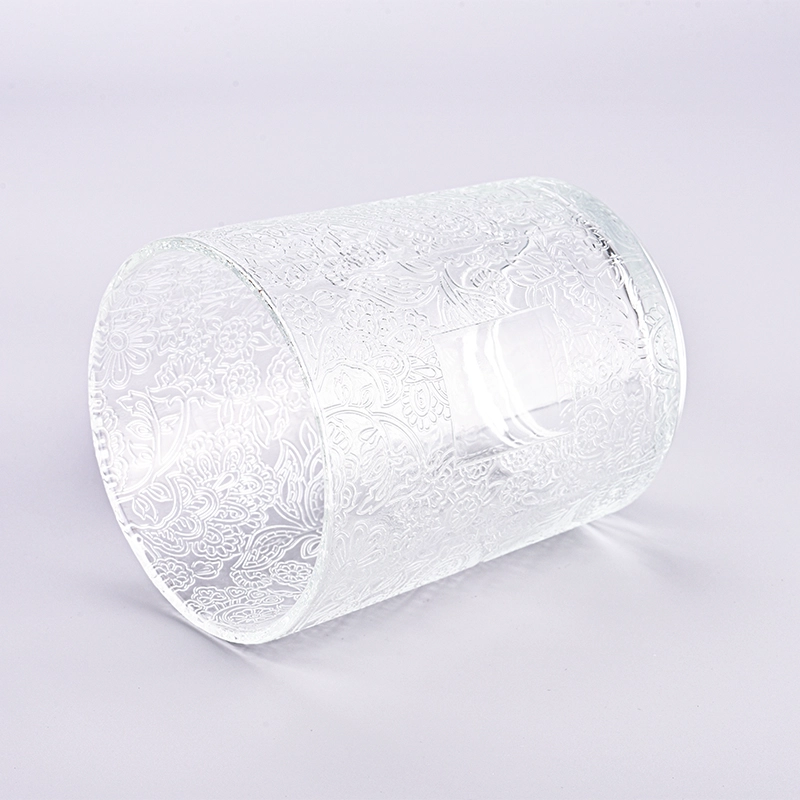 Large Glass Candle Jars Customized Color Candle Glass Embossed Glass Candle Vessels Wholesale Large Glass Candle Jars Customized Color Candle Glass Embossed Glass Candle Vessels Wholesale