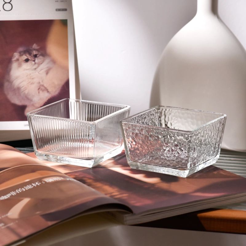 Customized Unique Square Glass Candle Vessels Wholesale Customized Unique Square Glass Candle Vessels Wholesale