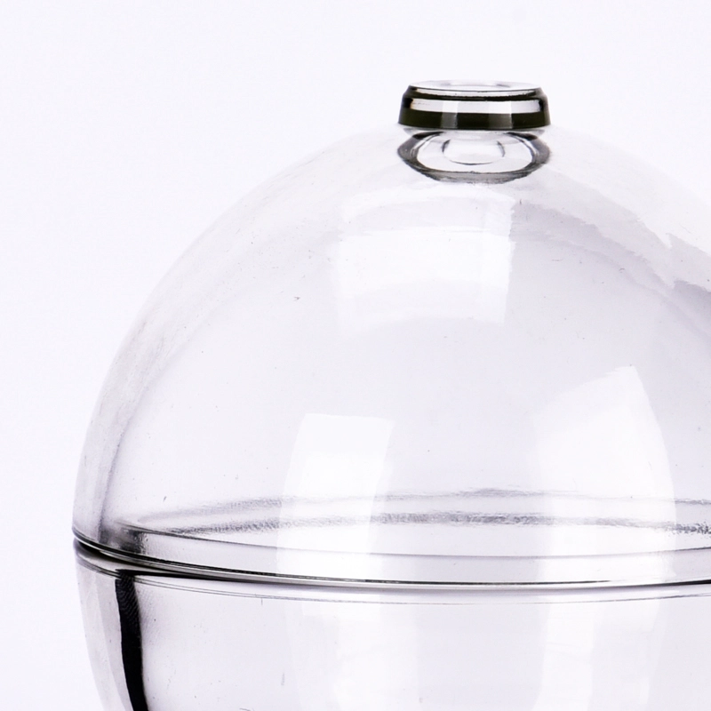 Unique round shape glass candle jar wholesale