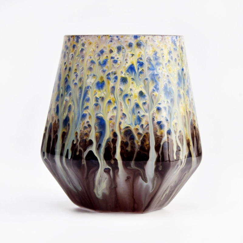 Unique Shaped Glass Candle Jars Special Decoration Glass Candle Holders Unique Shaped Glass Candle Jars Special Decoration Glass Candle Holders