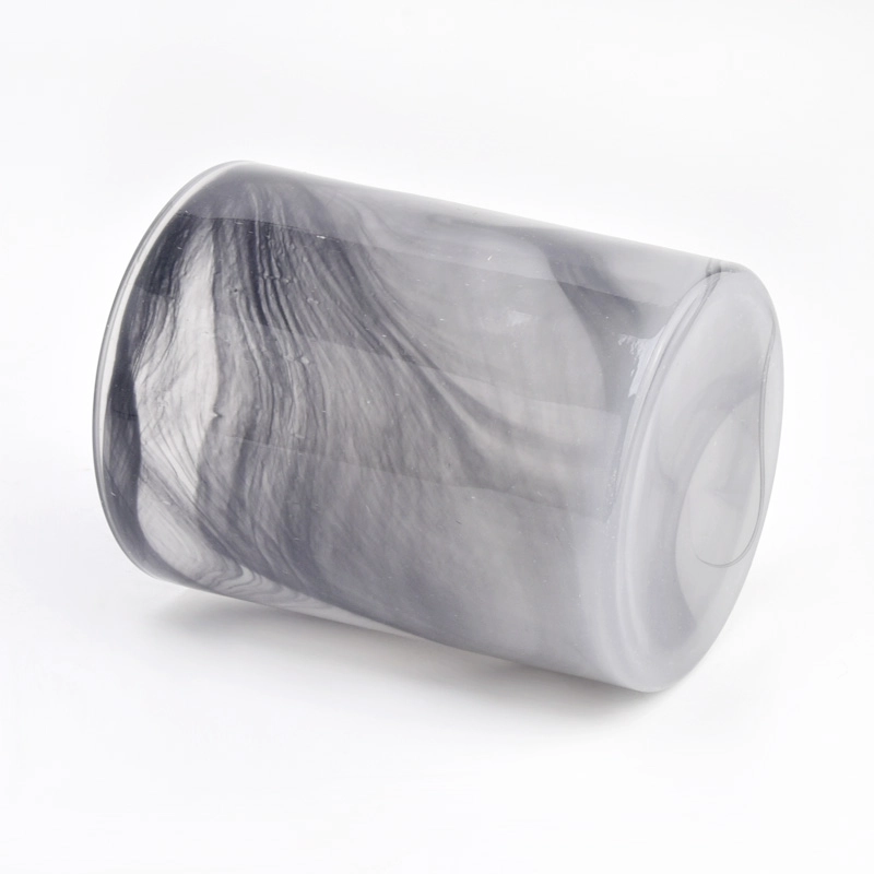 Custom Logo Frosted Marble Glass Candle Holders Custom Logo Frosted Marble Glass Candle Holders