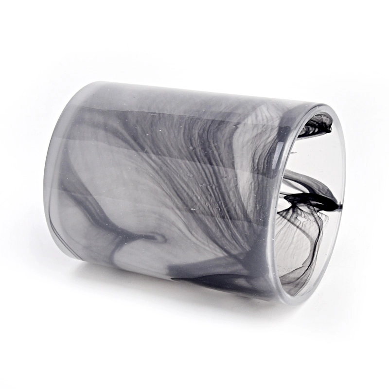 Custom Logo Frosted Marble Glass Candle Holders Custom Logo Frosted Marble Glass Candle Holders