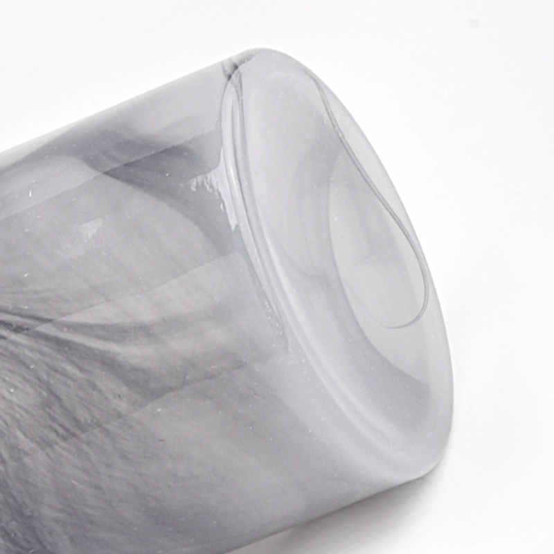 Custom Logo Frosted Marble Glass Candle Holders Custom Logo Frosted Marble Glass Candle Holders