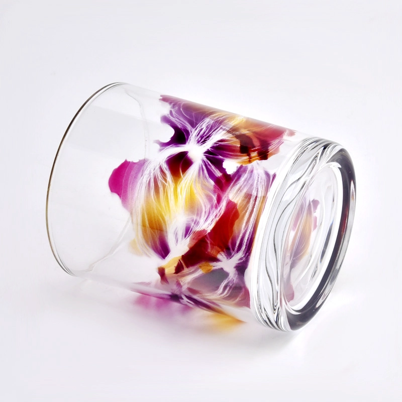 Private Label Glass Candle Jars Unique Printing Glass Candle Jar for Decoration Private Label Glass Candle Jars Unique Printing Glass Candle Jar for Decoration