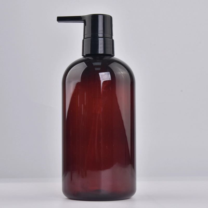 Large Capacity plastic Bottle Amber PET Bottle with Pump Wholesale