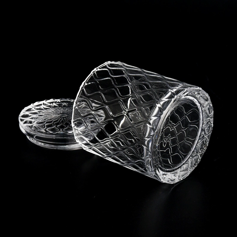 7oz Glass Candle Jar with Glass Lids 7oz Glass Candle Jar with Glass Lids