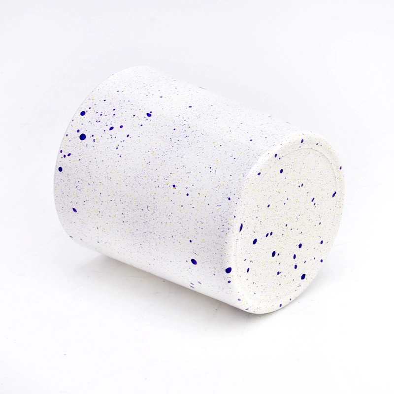 Custom Speckles Glass Candle Holders 8oz Glass Candle Vessels Custom Speckles Glass Candle Holders 8oz Glass Candle Vessels