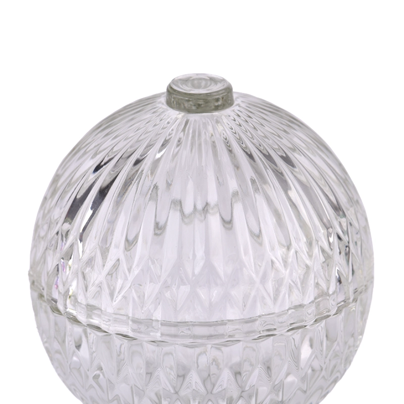clear round shape glass candle jar wholesale