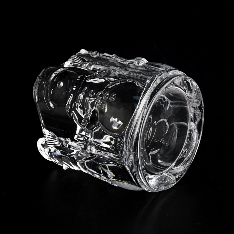 Snowman Glass Candle Holders For Christmas Decoration