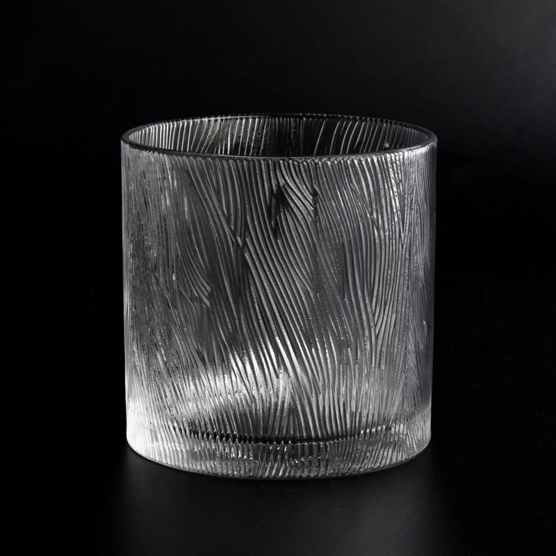 Custom Color Tree Pattern Glass Candle Holder Popular 590ml Tree Embossed Glass Candle Jars Custom Color Tree Pattern Glass Candle Holder Popular 590ml Tree Embossed Glass Candle Jars