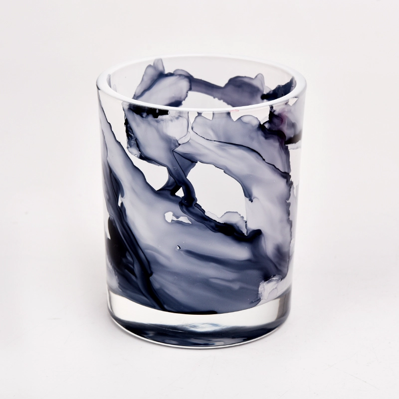 Custom Marble Glass Candle Holders Marble Finishes Glass Candle Vessels Wholesale Custom Marble Glass Candle Holders Marble Finishes Glass Candle Vessels Wholesale