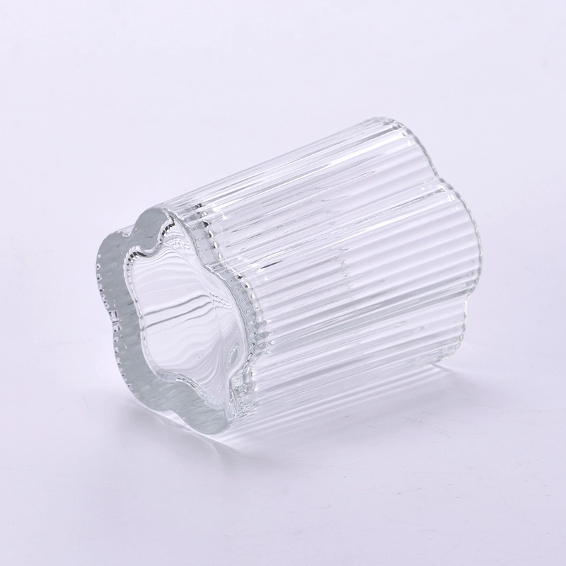 High Quality Flower Shape Candle Vessels For Home Decor Wholesale Glass Candle Jar High Quality Flower Shape Candle Vessels For Home Decor Wholesale Glass Candle Jar