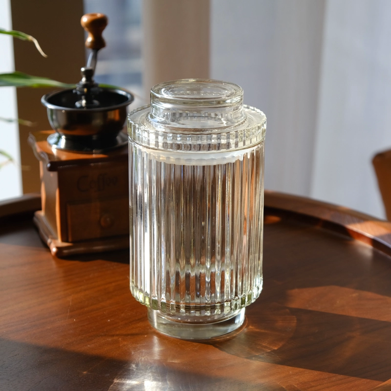 Large Glass Storage Jar With Lid For Food Glass Jar For Candle Making
