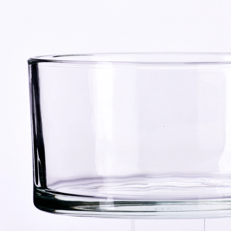 Three Wicks Glass Candle Vessels Custom Color Logo Glass Candle Jars Wholesale