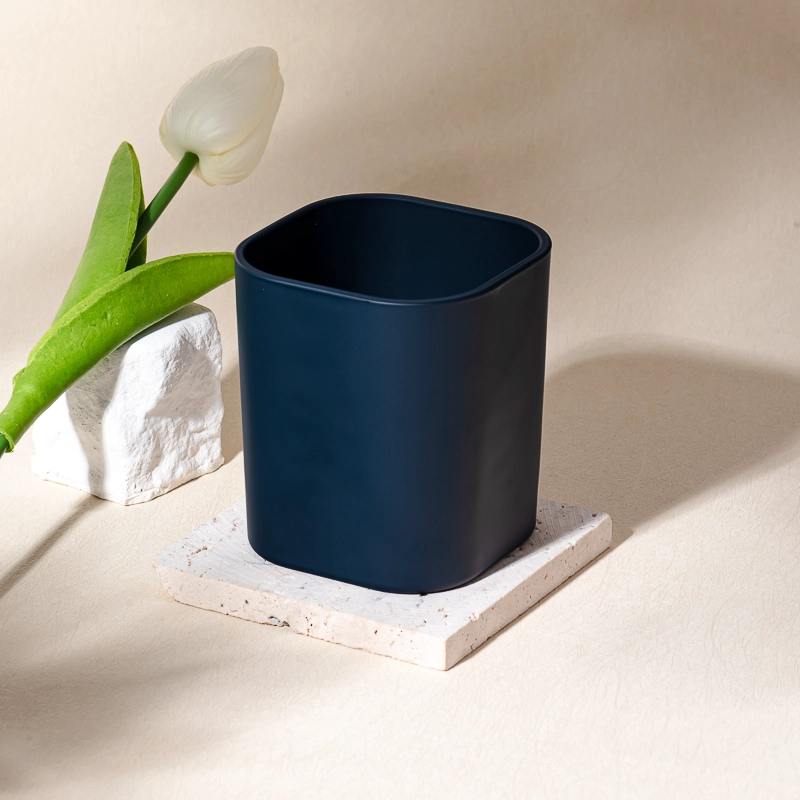 Matte square Glass for Candle Making with home decor