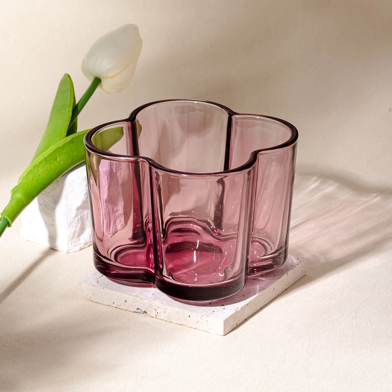 Flower Shaped Transparent Glass for Candle Making