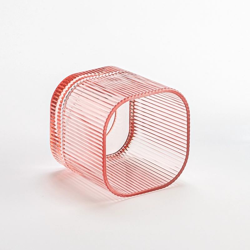 Custom square glass candle jar wholesale