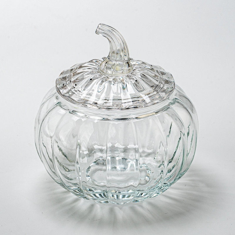 Large capacity Pumpkin Shaped Glass Candle Jar for Halloween