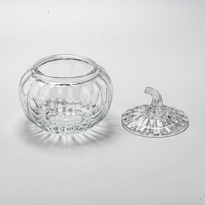 Large capacity Pumpkin Shaped Glass Candle Jar for Halloween