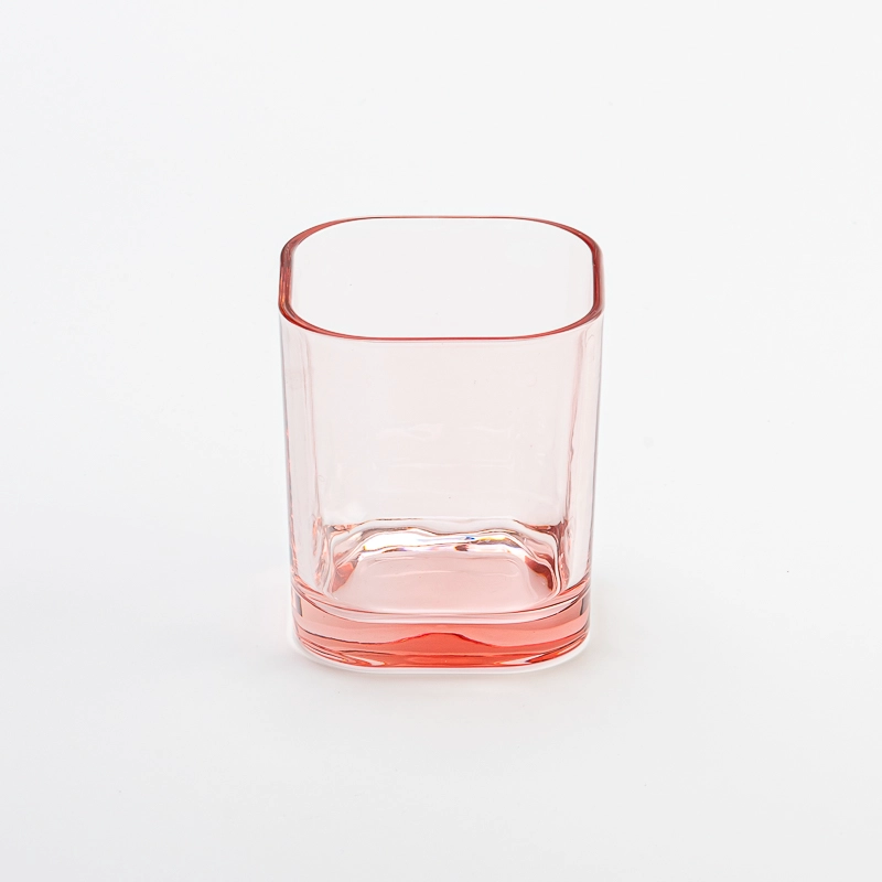 Wholesale luxury 8oz square glass candle jar