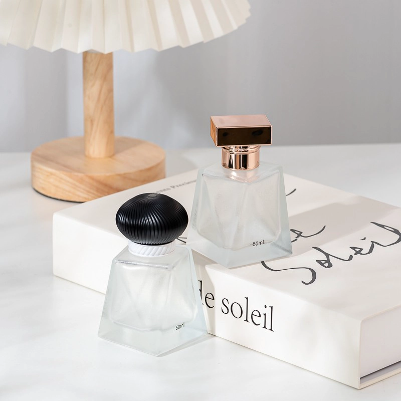 50ml Luxury frosted white Glass Perfume Bottle Wholesale