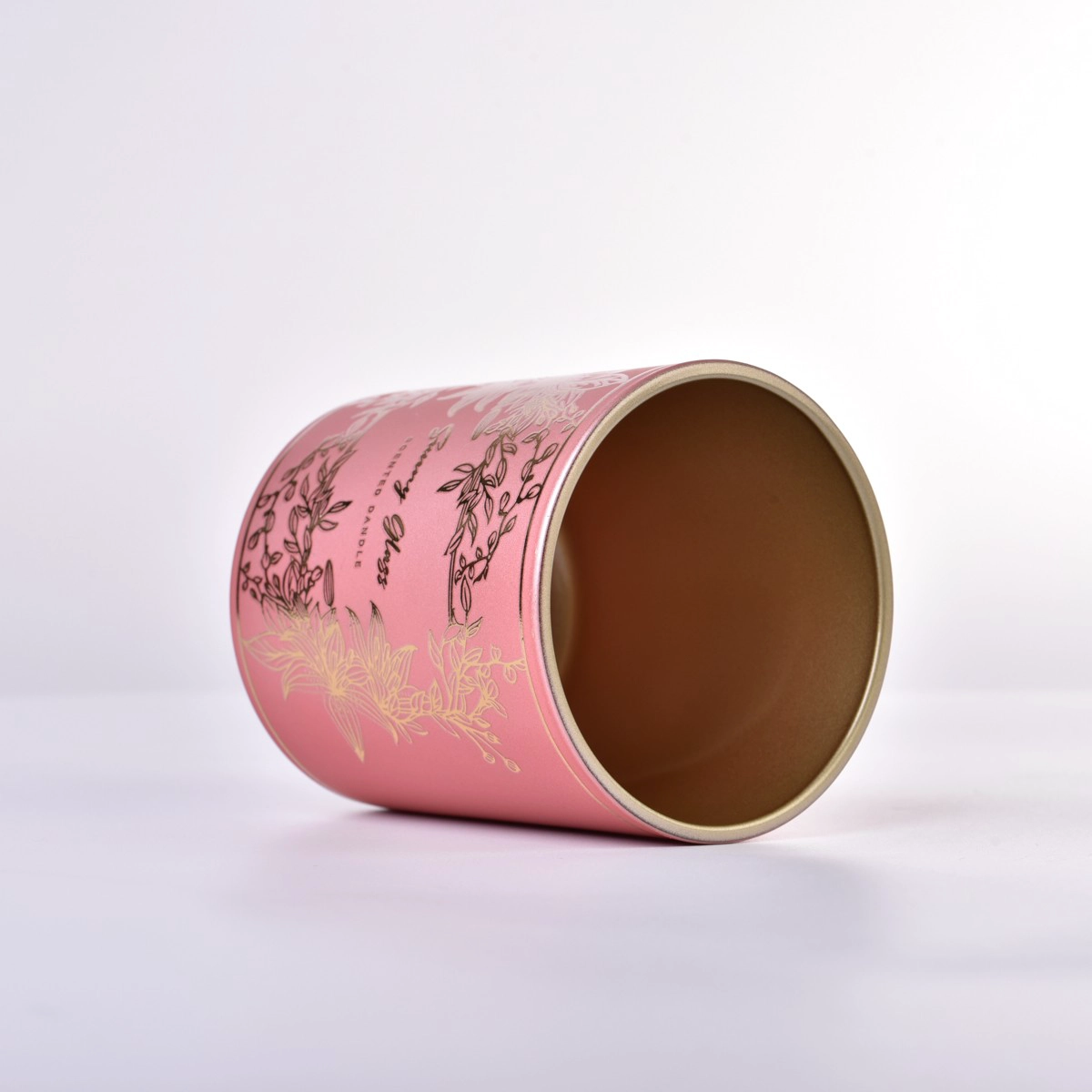 Wholesale 8oz decal scented candle glass vessel