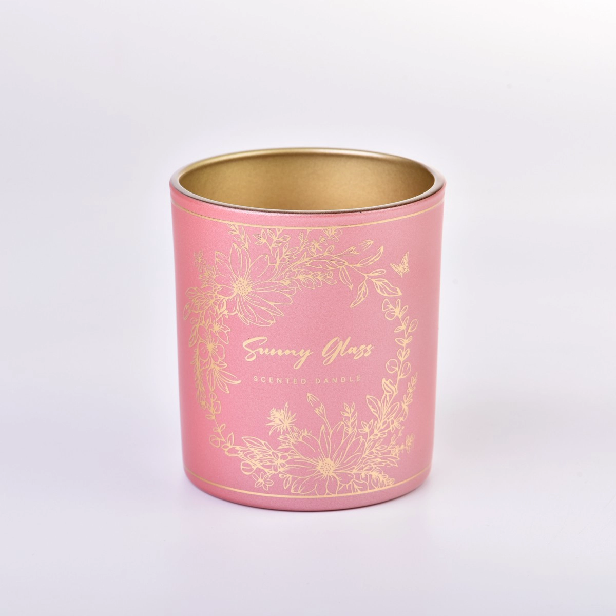 Wholesale 8oz decal scented candle glass vessel