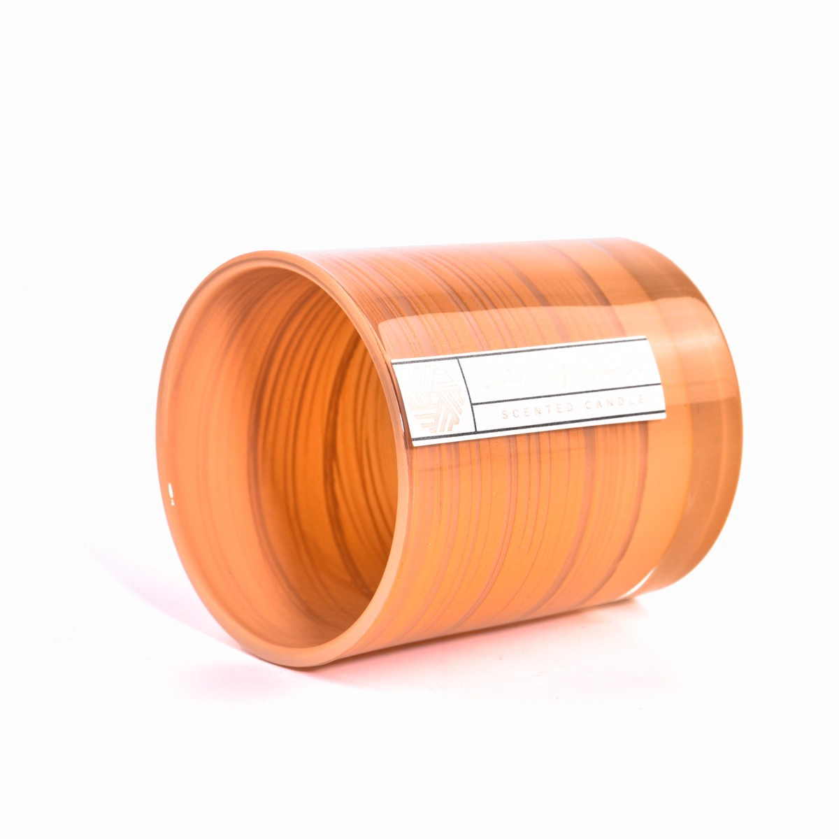 Unique stripe design Glass Candle Vessel wholesale