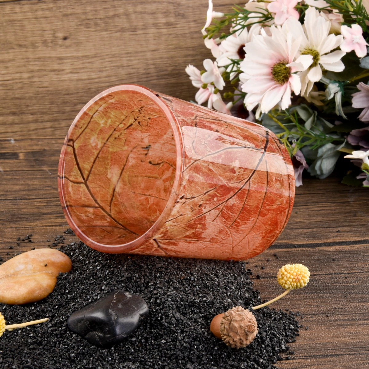 Leaf shape candle container for candle making wholesale