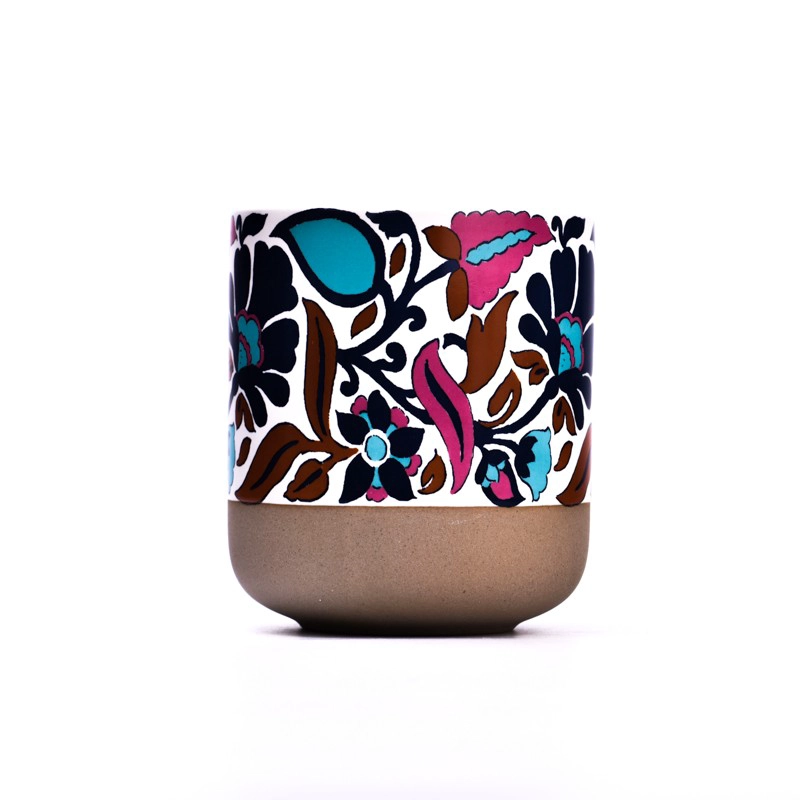 Ceramic Candle Vessels Wholesale Custom Pattern Ceramic Jars For Candle Making Ceramic Candle Vessels Wholesale Custom Pattern Ceramic Jars For Candle Making
