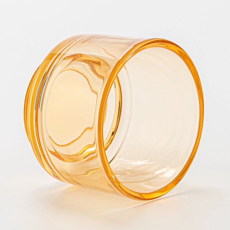 Custom color Glass Holder Thick Wall Unique Glass Jars for Candle home decor