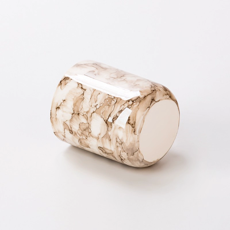 5oz Marble Surface Finishes Ceramic Candle Jars