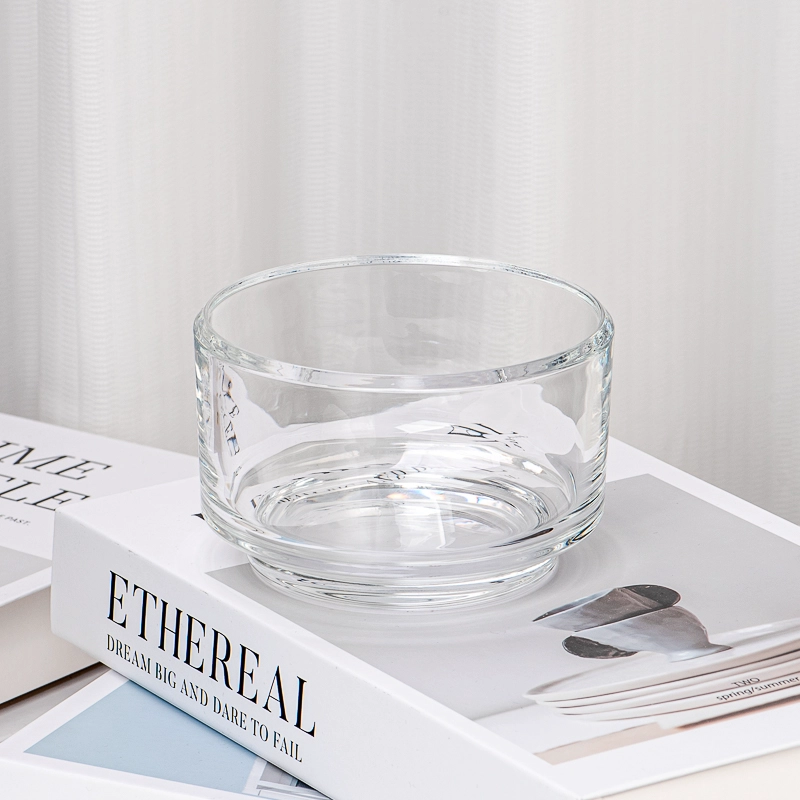 Large Capacity Round Glass Candle Jar with Step Wholesale